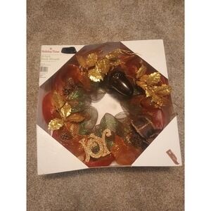 20 Inch Mesh Fall Wreath Autumn Wreath Front Door Wreath